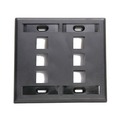 Leviton WALLPLATES WP 6PORT DG ID BK 42080-6EP